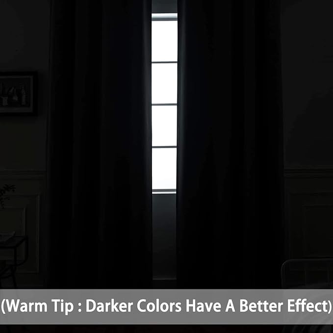 Yakamok Purple Room Darkening Curtains 84 inch Sliding Door Drapes | 1 - Image 3