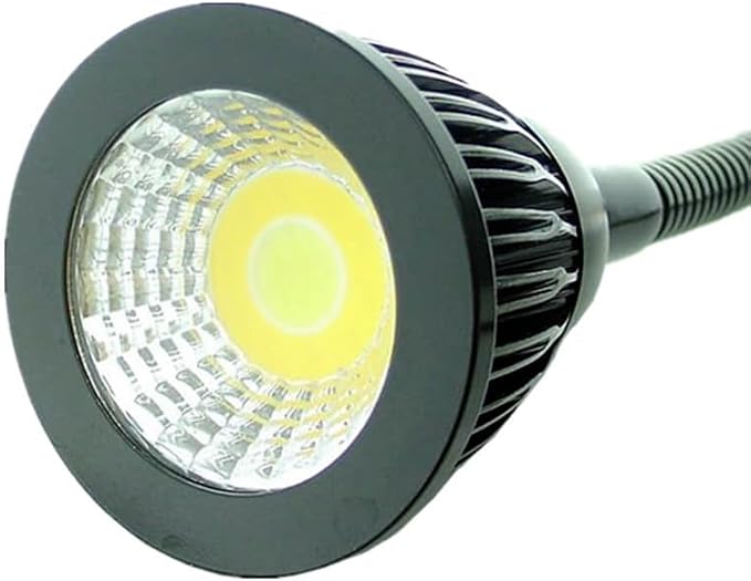 QUANS 5W 3 Colors LED Clip on Tube Flexible Work Desk Table Bed Light Black | - Image 6
