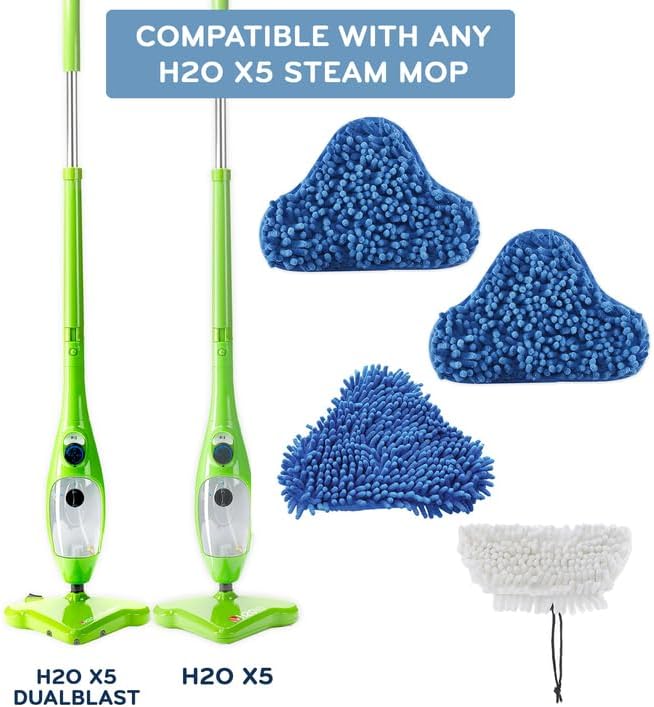 H2O MOP® X5 Accessories (H2O X5-4pc Coral Cloth Pad Set)