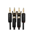 Tributaries Model 4BW Bi-Wire Speaker Cables - Banana to Spade - Hand Assembled in Orlando, Florida - 14AWG & 16AWG (10FT)
