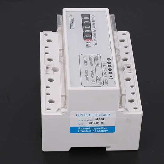 MOUMOUTEN 220 380V 20 80A Digital Electric Power Meter, 3 Phase KWh Meter, Energy Consumption Monitor, DIN Rail Installation, for Industrial and Commercial Use