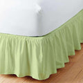 Sage Solid Ruffled Bed Skirt Cal-King-18 Inch Drop Split Corner, Microfiber Bedskirt with Platform Three Sided Coverage