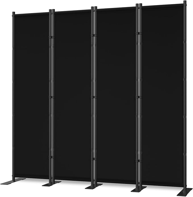 4 Panel Room Divider, 6FT Freestanding Folding Privacy Screen, Room Divider by Unknown