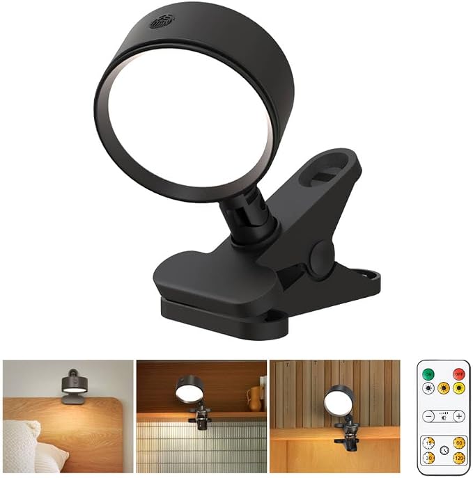 Clip on Light 5000mAh Rechargeable Battery, Clamp Reading Light by Unknown