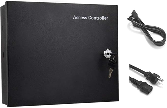 MENGQI-CONTROL 4 Doors RFID/Password Door Lock System Smart Access Control Keyless Entry Systems Keypad Reader Electric Magnetic Lock 110V Power Supply Box (Phone APP Remote Open Door)