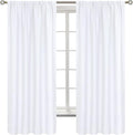 BGment Pure White Curtains 63 Inches Long by BGment