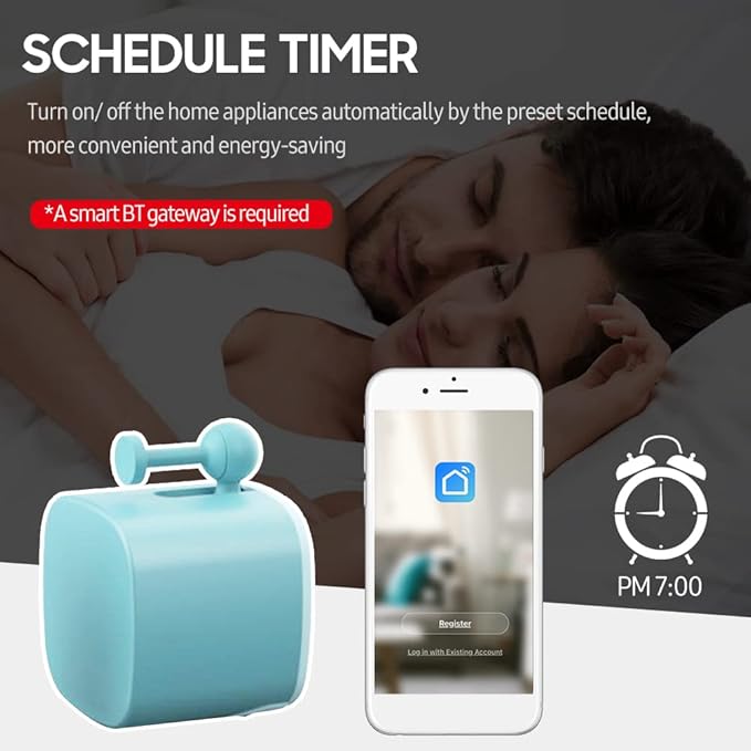 Irfora Mini BT Fingerbot Home Automation Controller APP Control Voice Control Schedule Timer Fingerbot Home Appliances Switch Pusher Smart Controller (BT Gateway Required)