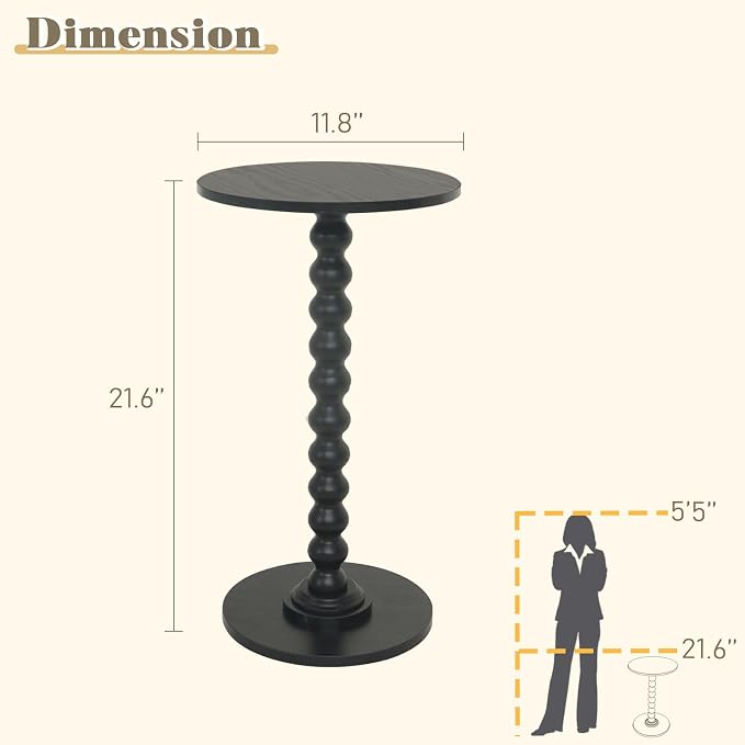 Fultyle Round Side Table, Small Drink Table - Image 3
