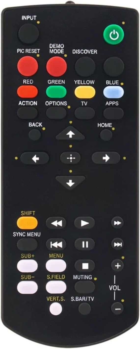 SFRTV5 Universal TV Remote Control for Sony Bravia LCD LED TV in Living Rooms or Rooms, No Programming or Pairing Needed, Replacement Remote Compatible Model SFRTV5
