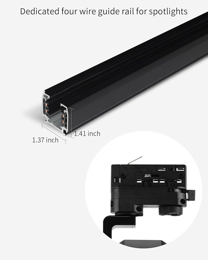 Gpaillumic LED Track Lighting Heads Compatible with H Type 4-Wire Rail Ceiling Spotlight for Indoor Cafe Bar Dining Room Restaurant Lighting