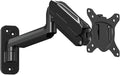 DreamAxis Single Monitor Wall Mount for 13-32" Computer Screens, Gas Spring Monitor Arm Holds Up to 19.8 lbs, Full Motion Height Adjustable Wall Bracket, 75x75/100x100mm VESA Mount, XD7001