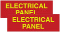 All Quality Basic Electrical Panel Sign - Fire Regulation Safety Compliance Sign - Red/Yellow - Small (2 Pack)