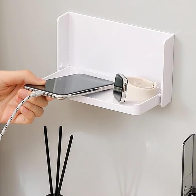 Small Floating Shelf for Wall, Foldable Bathroom Shelf Wall Mount, Bedside - Image 7