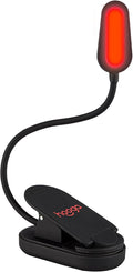 hooga Red Book Light, Rechargeable Clip On 625nm LED Light by Hooga