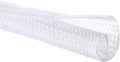 QCSIW 1/2" x 10ft Black/White Cable Sleeve - Protects Cords from Pets & Organizes Wires - Modern Style - Polyester Material - Flame Retardant - Easy to Use & Cut(White, 1/2"-10ft)
