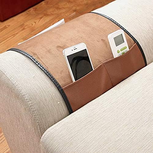 5 Pockets TV Remote Control Holder Couch Sofa Tray Armrest Organiser Oxford - Image 4