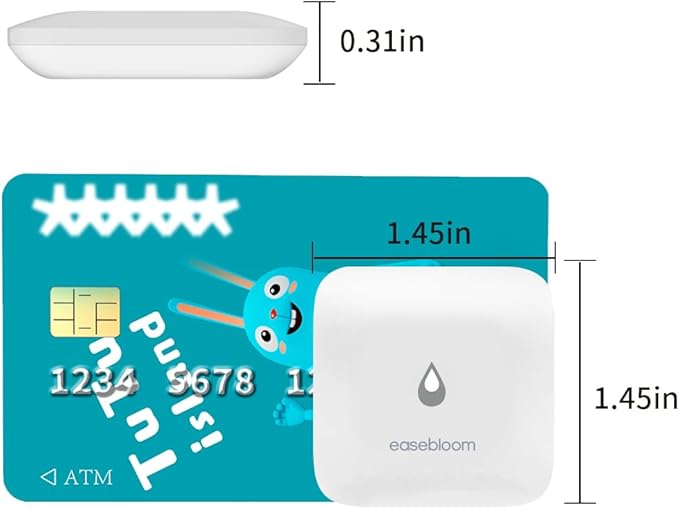 Easebloom Water Leak Detector for Home - Hub & Mini Water Leak Sensor 4-Pack,App Notifications,Sensors for Kitchen/Bathroom,Smart Water Leak Sensor