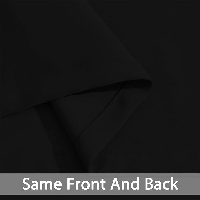 Yakamok Room Darkening Curtains 62x96 inch Length Black-Living Room | 2 panels - Image 5