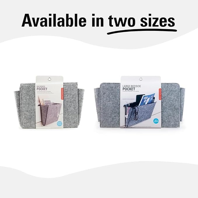 Kikkerland Large Grey Felt Pocket Caddy - Image 6