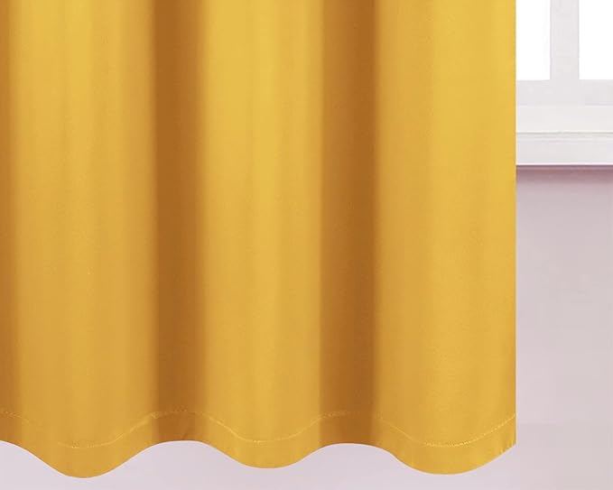 100% Blackout Yellow Curtains - Image 8