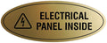 Signs ByLITA Oval Electrical Panel Inside Sign (Brushed Gold) - Medium