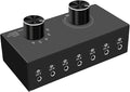 6-Way Audio Switcher, 3.5mm (1/8") Stereo Audio Switcher, Plug & Play Compatible with PC, Laptop, MP3, MP4, Headphone, Game System ect. (6 in-1 Out)