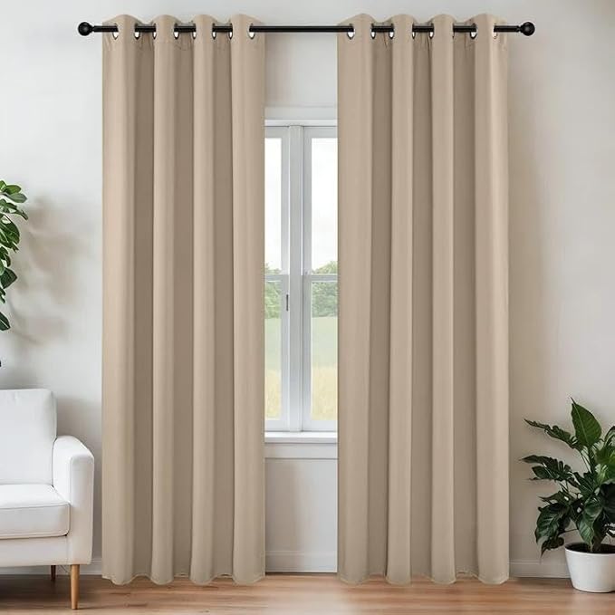 Joydeco Blackout Curtains 84 Inch Length 2 Panels Set, Thermal Insulated Long by JOYDECO