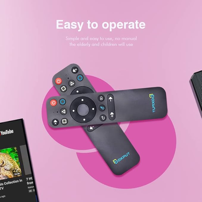 BOXPUT BPR1S BT Remote IR Learning Remote with Air Mouse and Voice Control Universal Replacement Remote for ATV Android Box TV Stick Set-Top Box