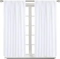 BGment Rod Pocket White Curtains 48 Inches Length by BGment