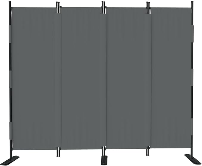 Room Divider 4 Panel Folding Privacy Screen, Portable Small Room Dividers by GOJOOASIS