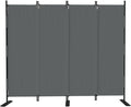 Room Divider 4 Panel Folding Privacy Screen, Portable Small Room Dividers by GOJOOASIS