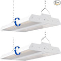 JTT LED Linear High Bay Light, 5000K Daylight 150W 21000LM 1.35FT Shop Light Commercial 360° Adjustable Tilt Hanging LED High Bay Shop Lighting Fixtures for Garage Warehouse Workshop Store, ETL 2-Pack