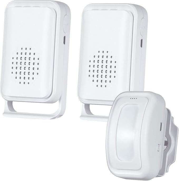 Wireless Motion Sensor Door Chime: Business Entry Doorbell Indoor Motion Detector Buzzer Monitor for Store Home Entrance Alert Bell, Bed Alarm for Elderly - LED Indicator & Vibration
