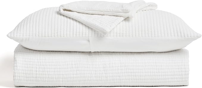 EVERGRACEHOME Cotton Gauze Matelassé Coverlet, Queen Size, Lightweight Textured - Image 9