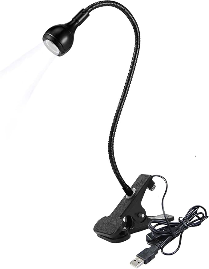 LED Desk Lamp Clip On Light, 360°Flexible Gooseneck and Clamp Reading Light | - Image 2