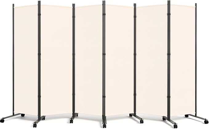 SUNALLY Room Divider Privacy Screens, 6 Panels Dividers - Image 8