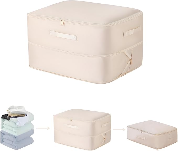 Comforter Storage Bag, Bedding & Blanket Self Compression Storage Organizer | by JUPITERWARRIOR