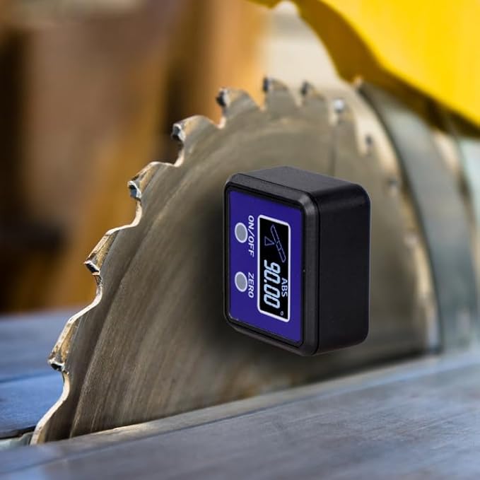 Digital Angle Gauge and Protractor, eOUTIL Digital Angle Finder Inclinometer Level Box with Magnetic Base for Woodworking, Table Saw, Construction, Drilling Machinery, Masonry