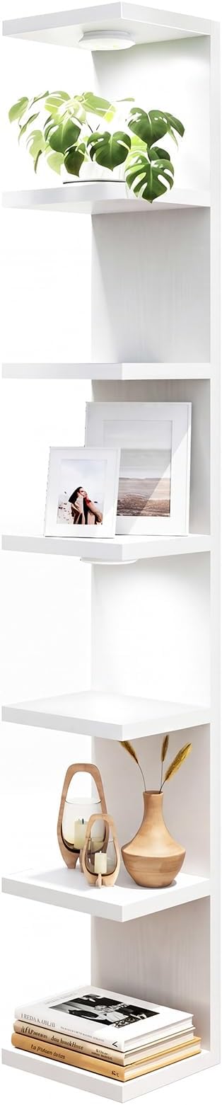 Fixwal 7 Tier Wall Shelf with LED Lights Lack Shelf by Fixwal