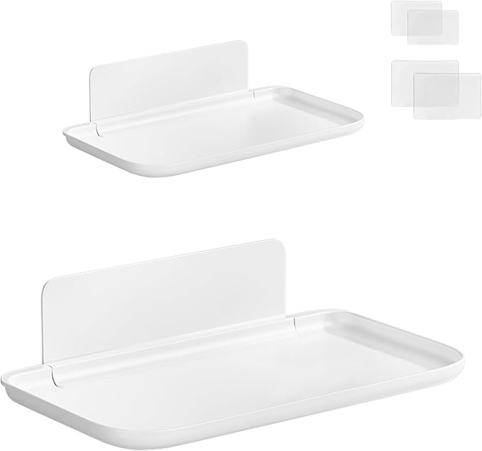 2Pcs Foldable Floating Shelves for Wall, No Drill Adhesive Shelves – for by Unknown