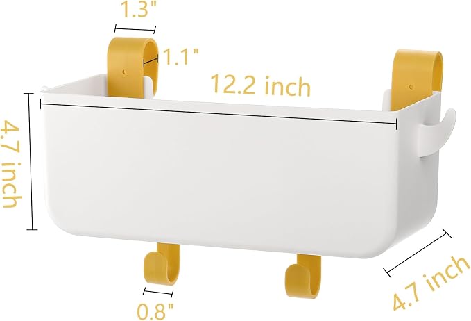 2 Pack Bedside Organizer Hanging Caddy, Bunk Bed Shelf Plastic Storage Basket - Image 2