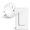 Remote Switch Outlet,GreenCyle Remote Control Outlet Plug with Switch,Wireless On/Off Light Switches Wall Mounted,15A/1500W,TUV List,No Wiring Needed,500ft RF Range,for Lamp,Fans,Household Appliances