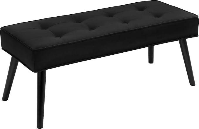 LOULENS Entryway Bench, Button Tufted, Upholstered Bench by LOULENS