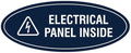 Signs ByLITA Oval Electrical Panel Inside Sign (Navy Blue/White) - Small