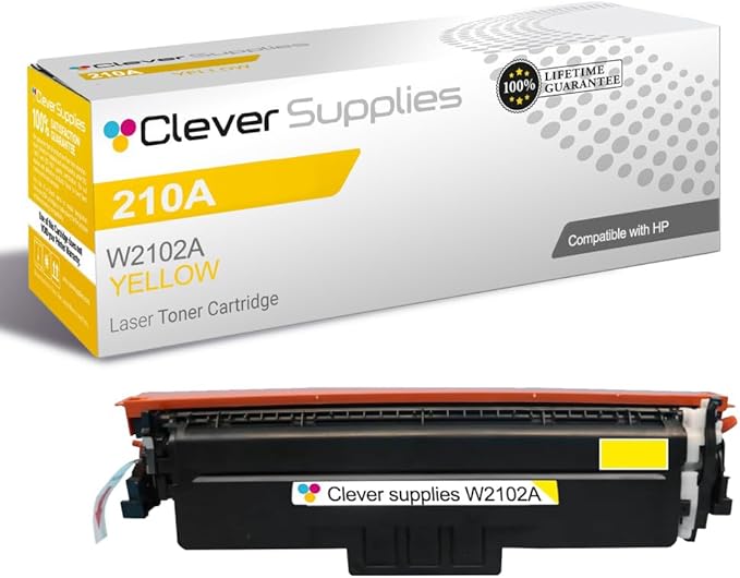 CS Replacement Compatible with HP 4301fdwe Toner Cartridge W2102A to use with Color Pro 4201dn 4201dne 4201dw 4201dwe MFP 4301dw MFP 4301fdwe (Yellow, 1-Pack)