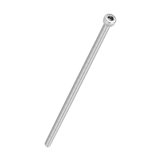 Kozelo 4pcs Socket Head Cap Screws - [M4-0.7 x 180mm] 304 Stainless Steel Allen Socket Drive for Electrical Motor 3D Printing Fan Engine Replacement Use, Silver