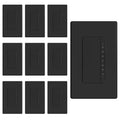 ELEGRP Dimmer Switch, Digital Dimmer Light Switch for LED Lights 150W, INC/HAL 450W, 3 Way LED Dimmer Switch, Needs Neutral Wire, Wall Plate Included, UL Listed, 10 Pack, Matte Black