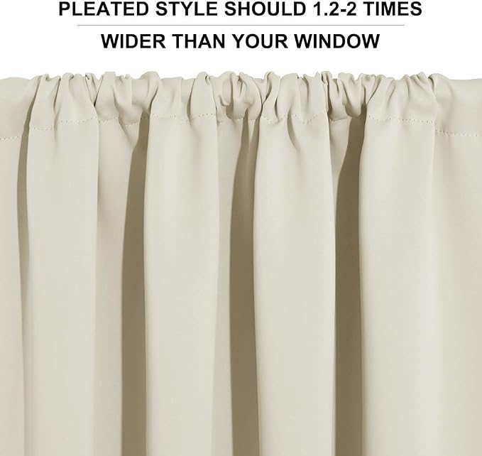 RYB HOME Basement Bathroom Kitchen Cafe Privacy Curtains 30 inches | Thermal - Image 6