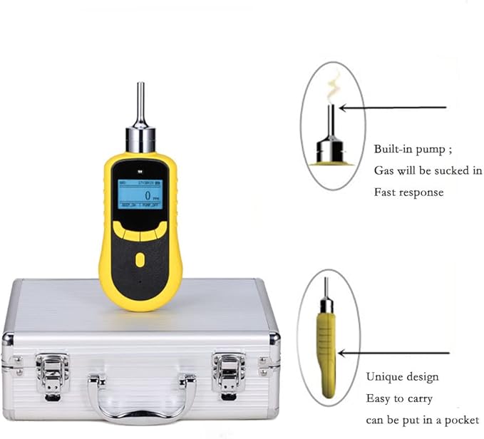 ATO Portable Nitrogen Gas Leak Detector 0 to 100% Vol, N2 Gas Monitor with Sound and Light Alarm