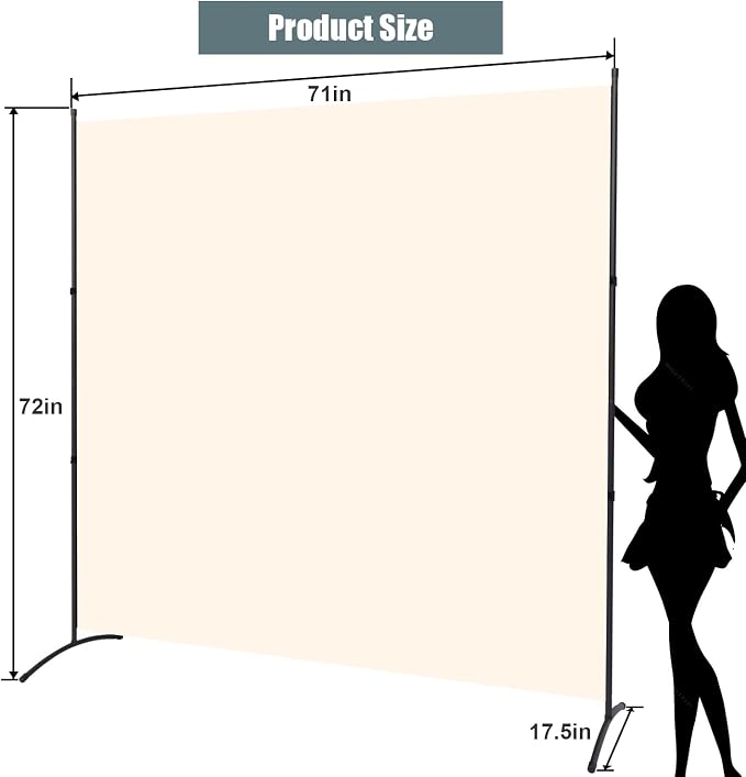 Room Divider Folding Privacy Screens, 6FT Tall Divider - Image 5